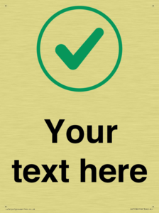 Custom plain background, green tick in circle sign